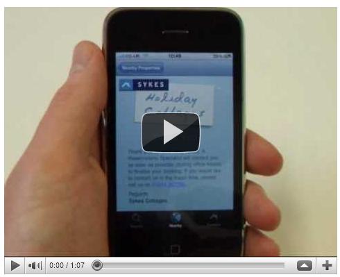 Watch A Demo Of The Cottage Finder iPhone App Video Demo iPhone App