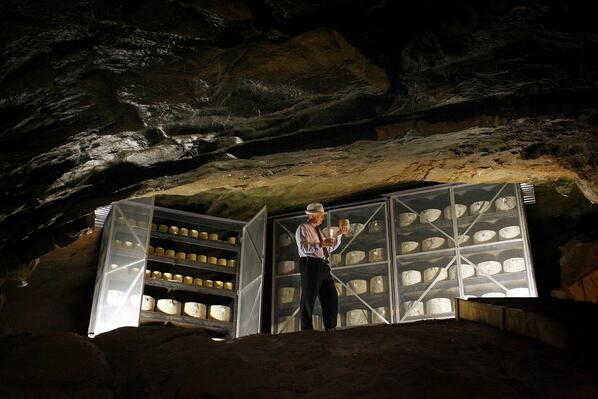 Cheese from the Cheddar Gorge Cheese Company maturing in Gough's Cave