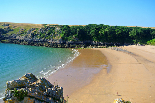 Barafundle Beach in Pembrokeshire, Wales