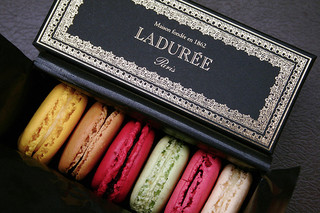 A box of Laduree Macroons