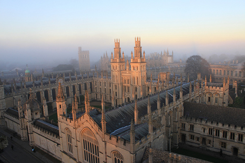 A birds eye view of beautiful Oxford