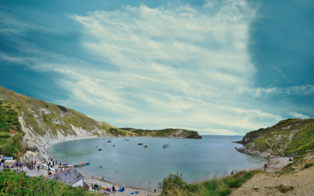 Dog friendly walks in dorset - Lulworth Cove and The Fossil Forest walk