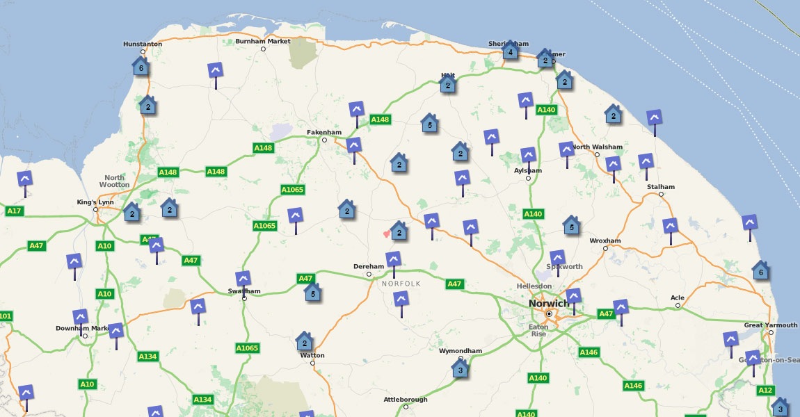Norfolk Attractions Map
