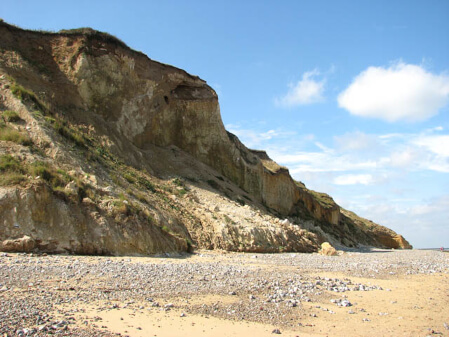 east runton beach cliffs