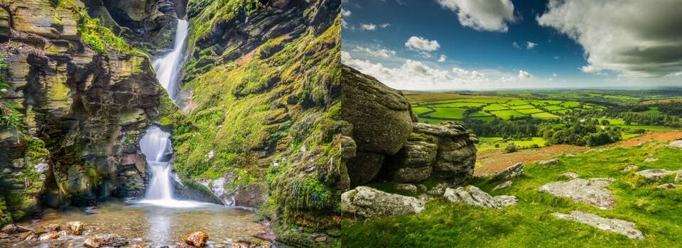 St Nectan's Glen in Cornwall vs Dartmoor National Park in Devon