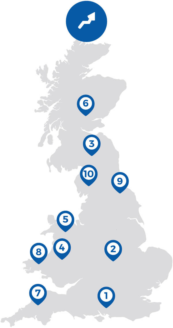 Top 10 fastest-growing regions for