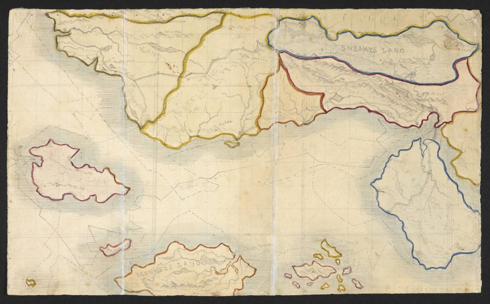 Branwell Brontë, Map of Angria (c._1830–1831)