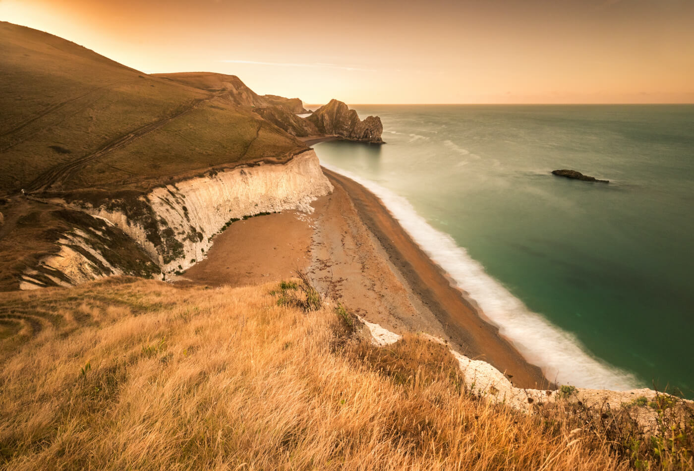 dorset coast sunset