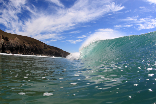 waves at a beach in cornwall 