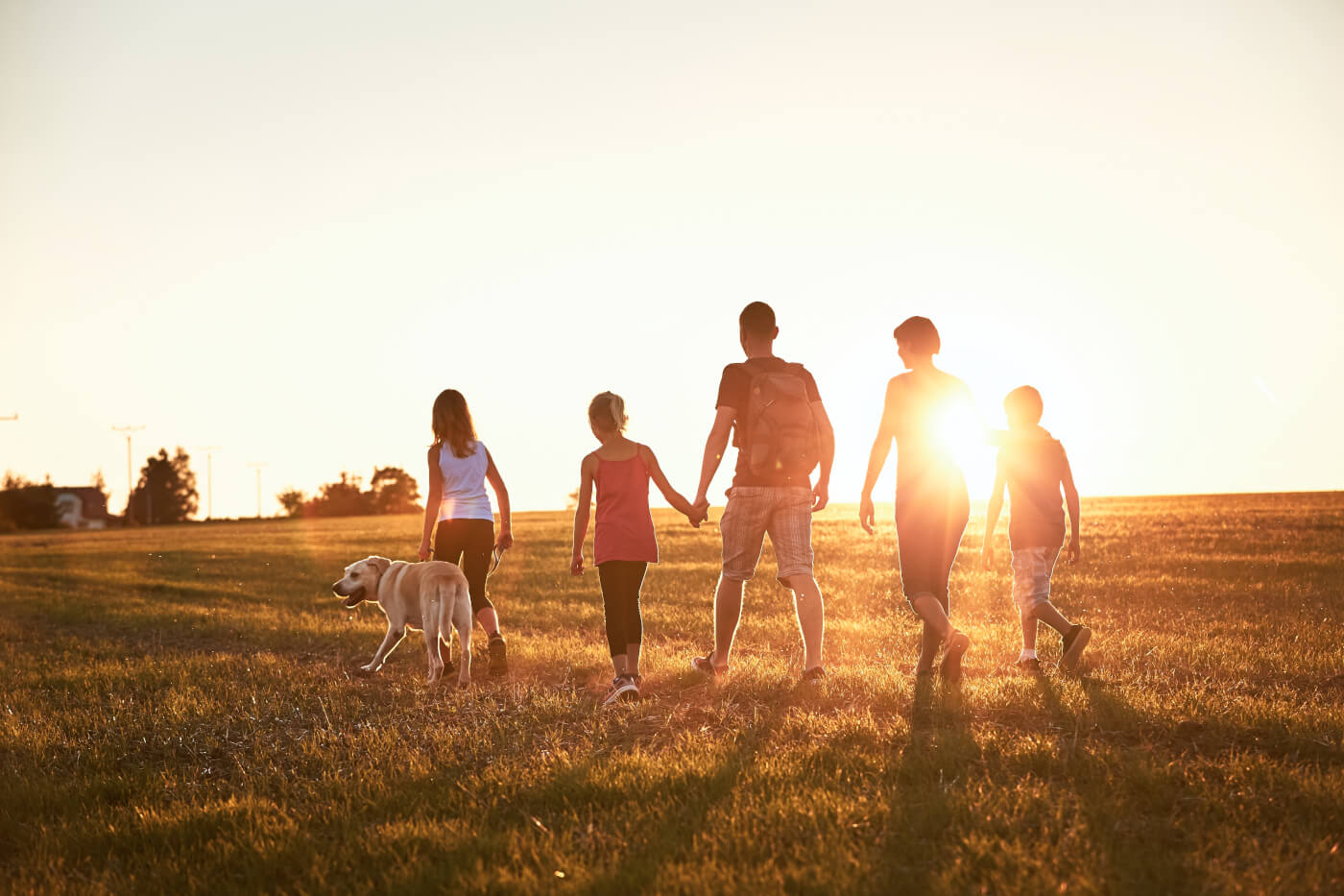 Family on a walk
