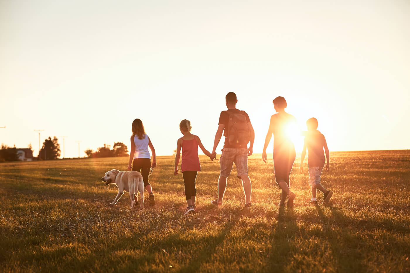 Family on a walk