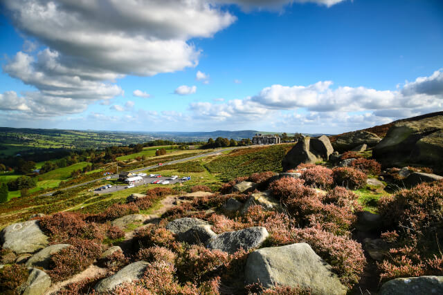 landscape of Ilkley Moor in West Yorkshire