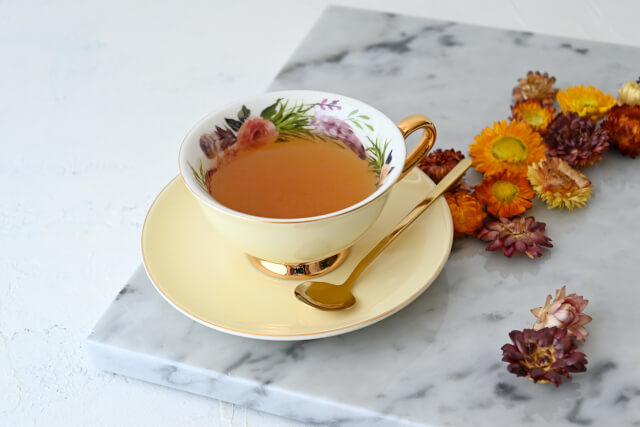 teacup with flower