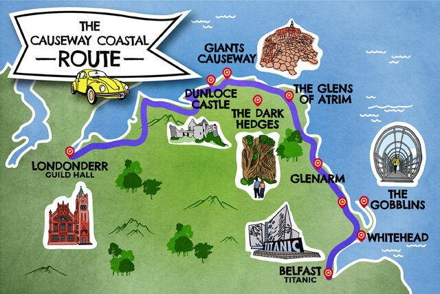 The Causeway coastal map