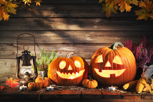 Halloween pumpkin head jack-o-lantern