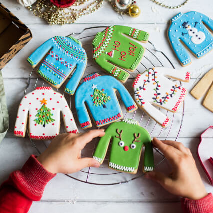 Christmas jumper baking