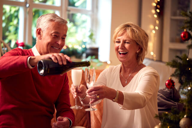 Couple on christmas day