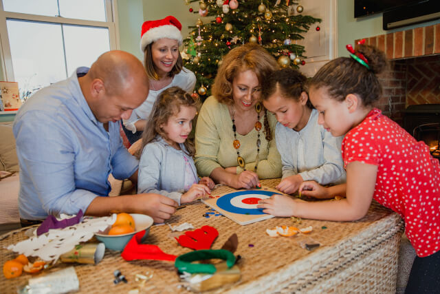 Playing Board Games At Christmas