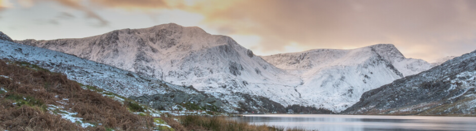 Winter Sunset over Llyn Ogwen