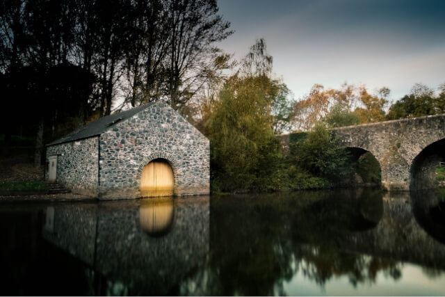 Shaw's Bridge Boat House on the River Lagan 