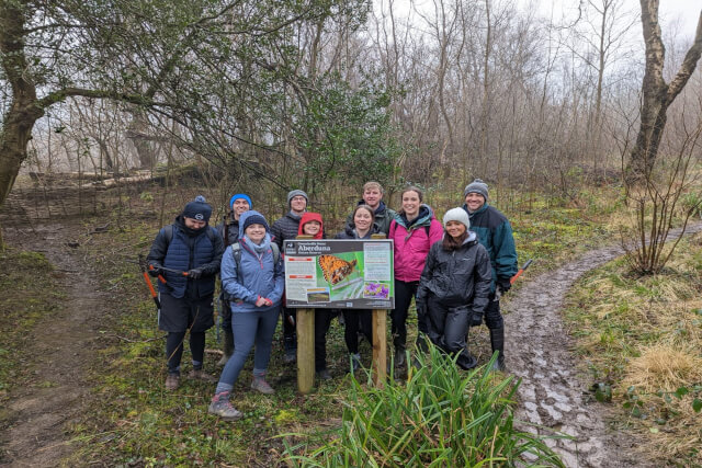 Sykes' Commercial Finance Team Volunteering at Aberduna Nature Reserve