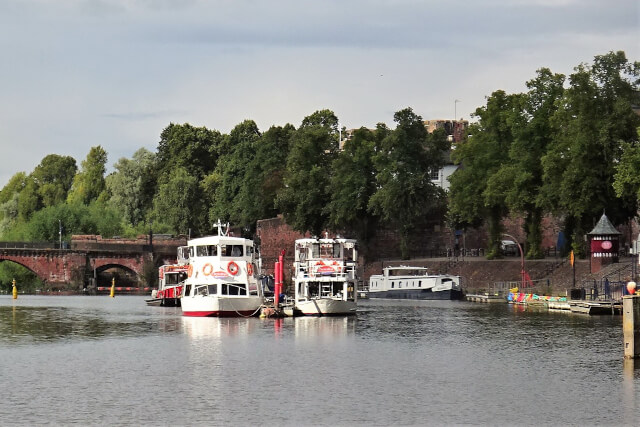 Cruise boats on the River Dee