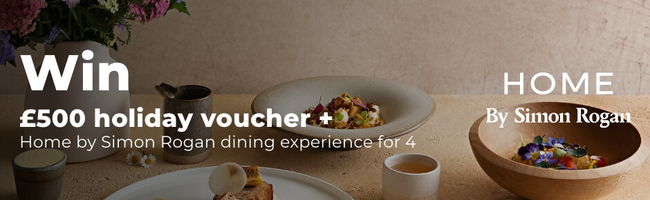 Sykes' April Prize Draw Header Image with meal photo and win text
