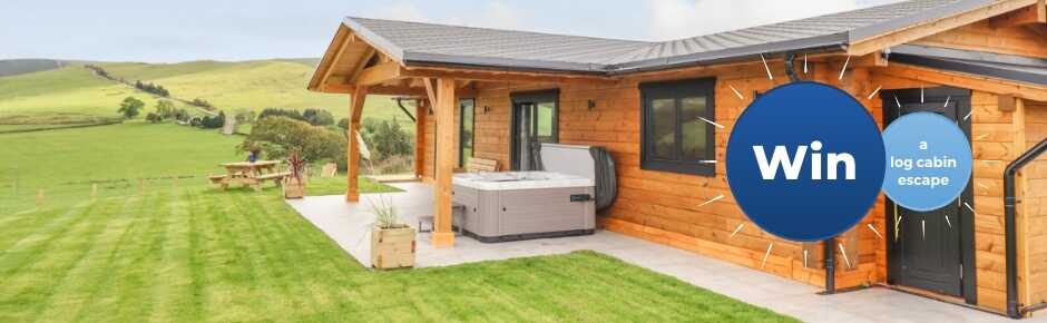 External Log Cabin in Countryside with Win Roundel