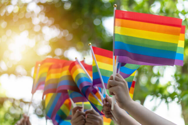 mini Pride flags