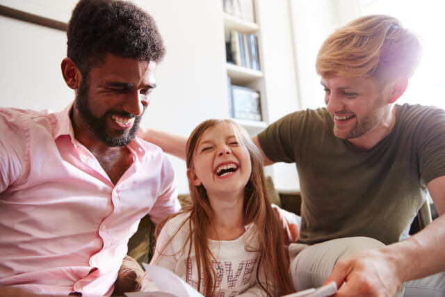 Family reading together