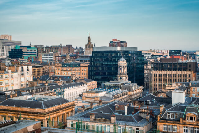 Rooftop view of Glasgow city centre