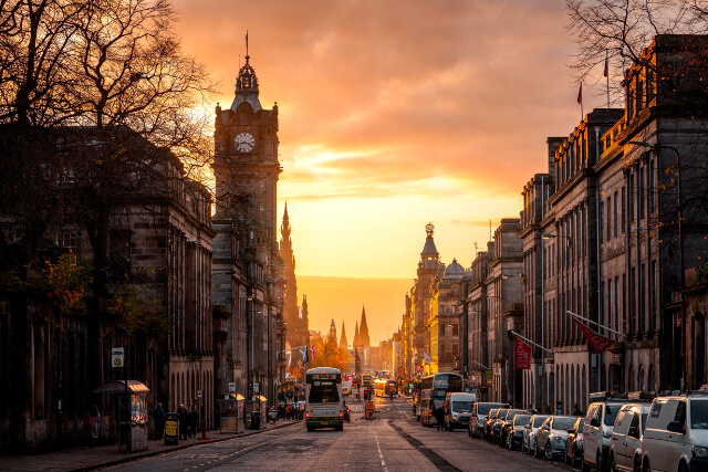 Sunset in Edinburgh