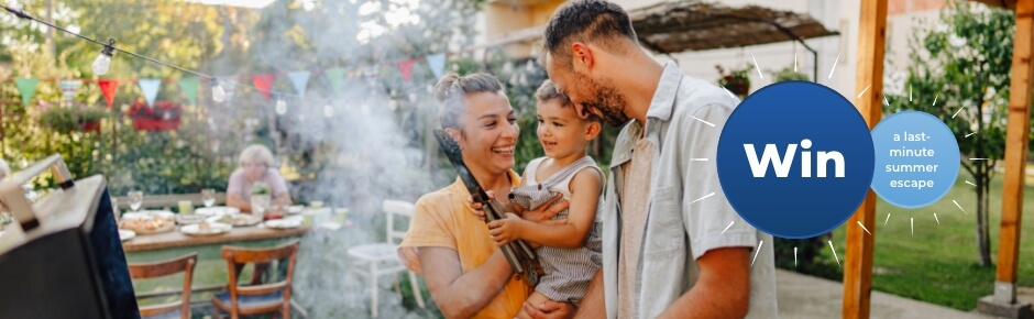 August Prize Draw Image of Family at BBQ