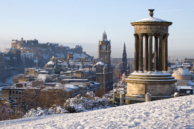 Edinburgh in snow