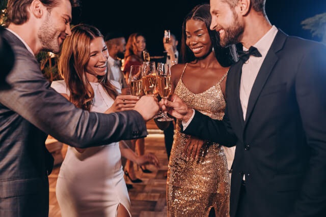Guests at a Black Tie Event