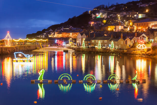 Mousehole Christmas Lights Cornwall