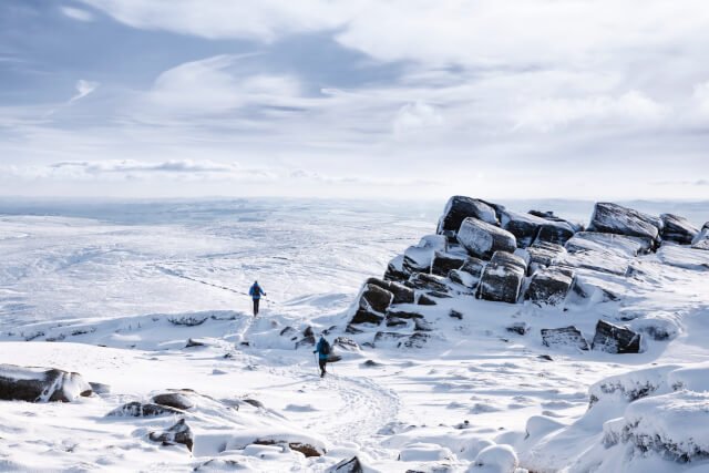 Peak District National Park with Snow