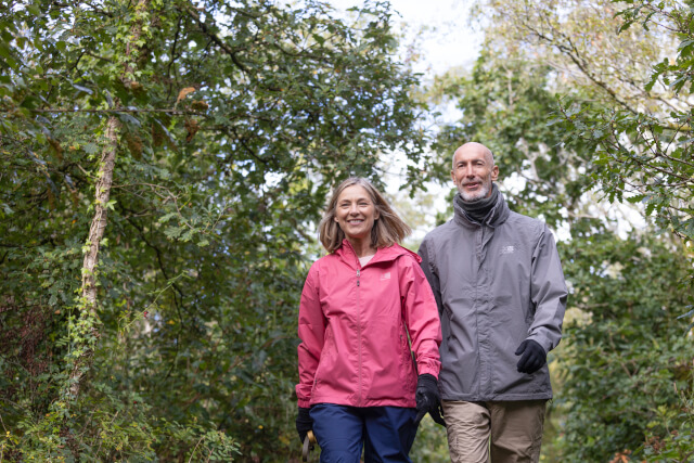 Couple walking in Llyn Padarn Country Park