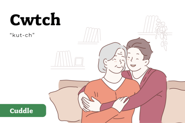 How to say 'cwtch' (cuddle) in Welsh