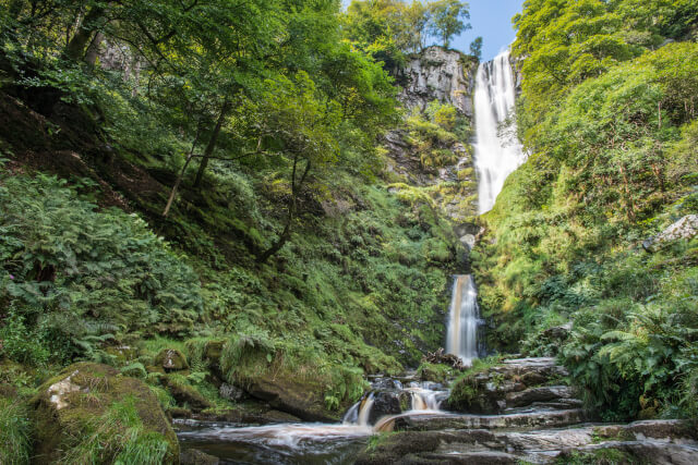 pistyll rhaeadr waterfall