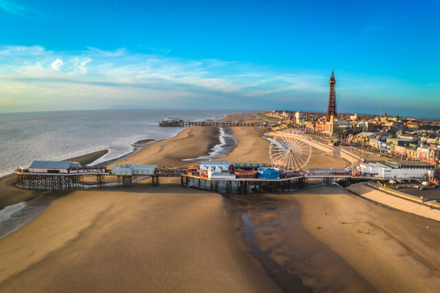 blackpool pleasure beach aerial view