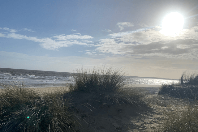 sand dunes on walberswick beach