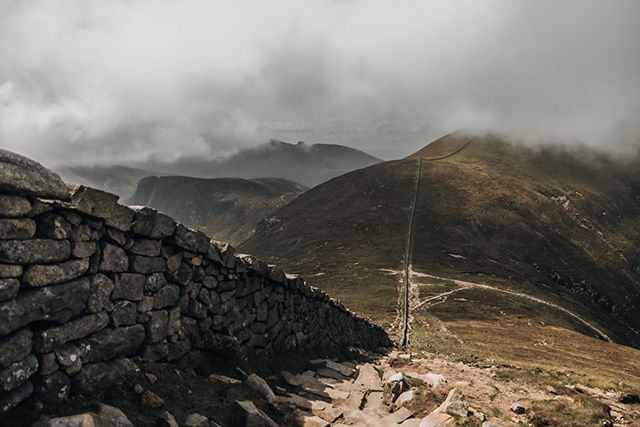 Misty view from Sileve Donard