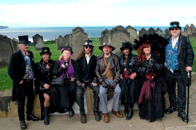 Group at Whitby goth weekend