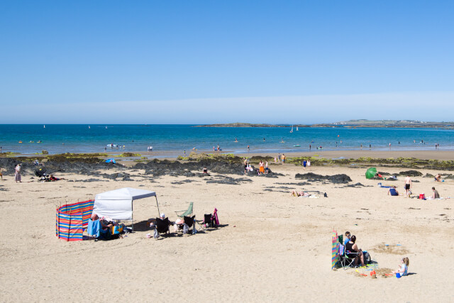 Looking west out to the Irish Sea from Traeth Llydan (Llydan Beach) in Rhosneigr, Anglesey
