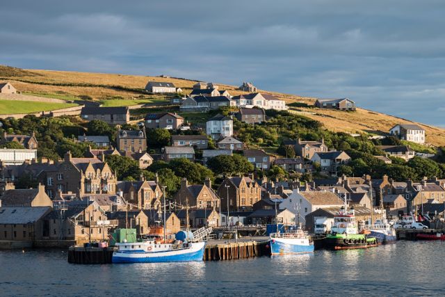 Stromness village in the Orkney islands