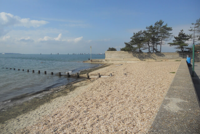 Image showing the shores of Hill Head Beach in Fareham