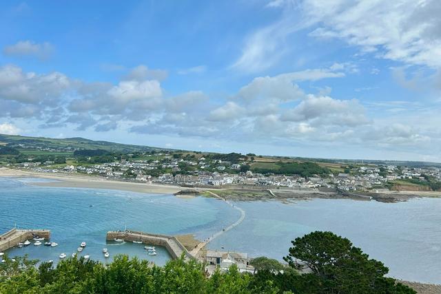image showing the view across Marazion from St Michael's Mount