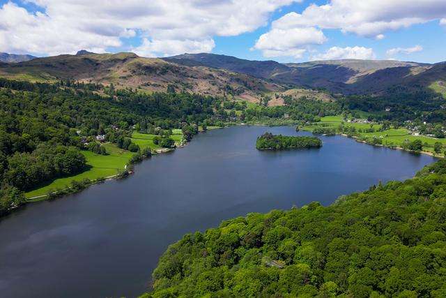 View over Grasmere Lake and Fells