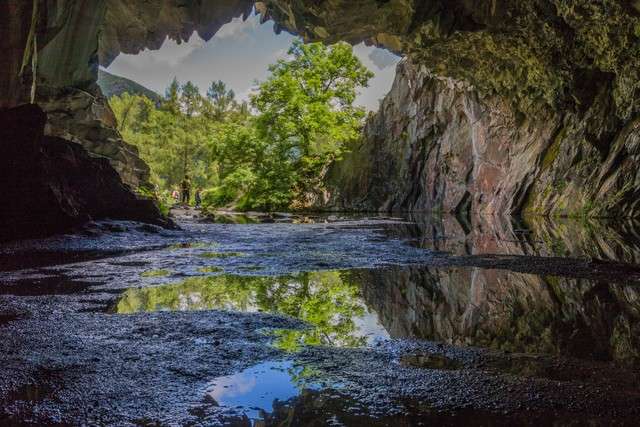Photo from inside Rydal Caves